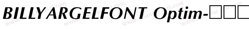 BILLYARGELFONT Optim字体转换